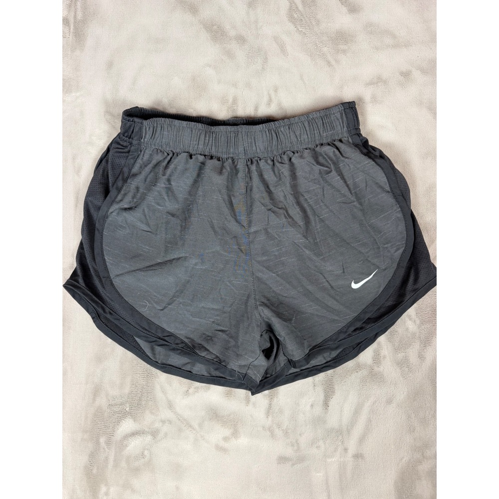 Nike Dri-FIT Womens Running Shorts Gray Space Dye Mesh Trim XS 0375
